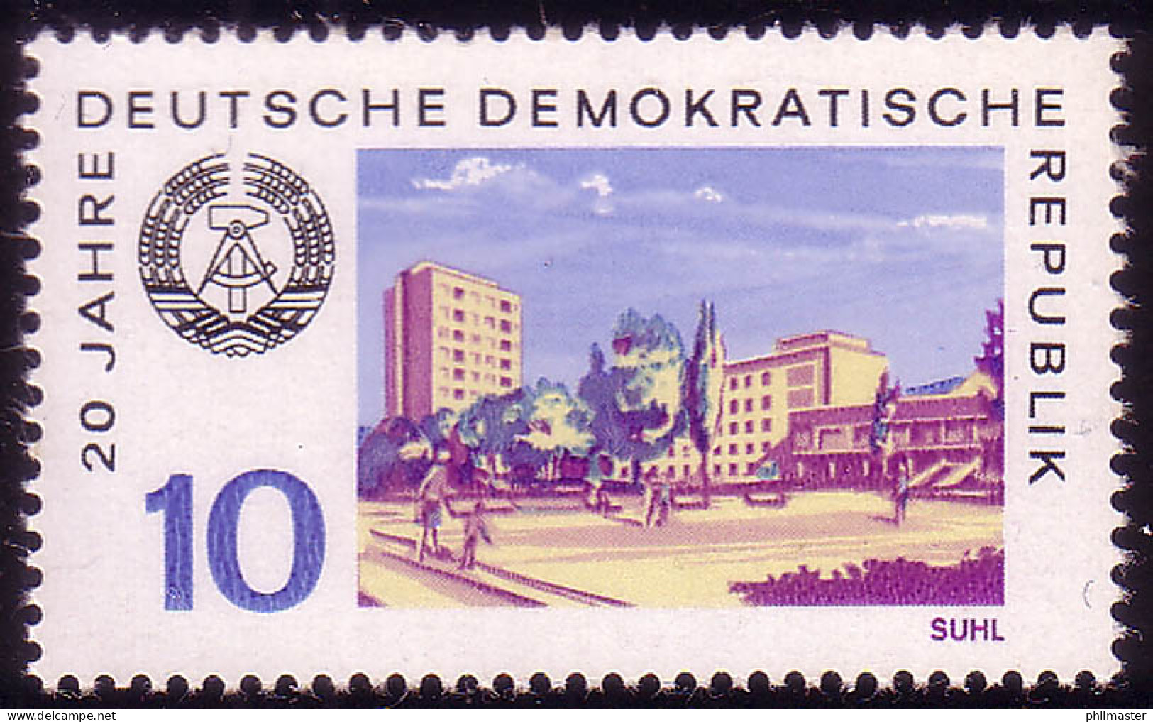 1502 20 Jahre DDR Thüringen-Tourist In Suhl 10 Pf ** - Unused Stamps