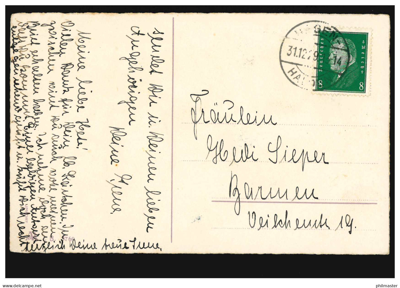 Kinder-AK Junge Und Mädchen Mit Schlitten Neujahrsgrüße, HAGEN-HALDEN 31.12.1929 - Other & Unclassified