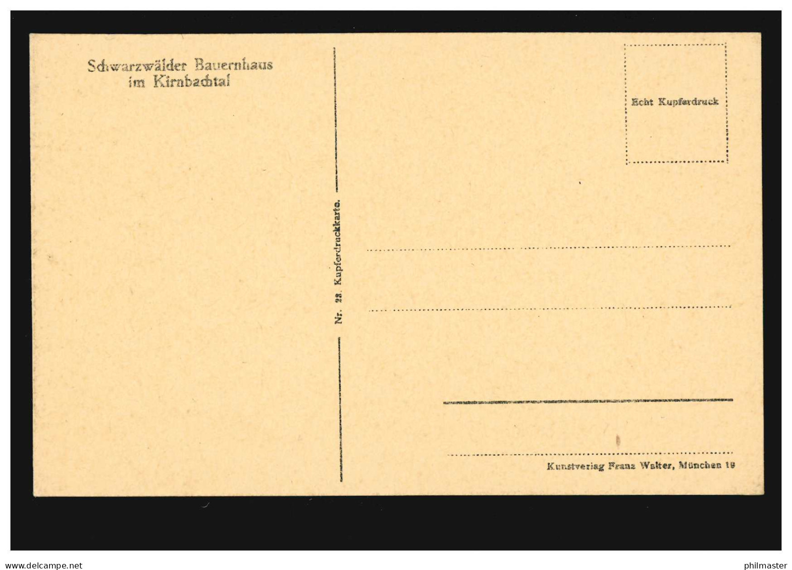 Foto-AK Schwarzwälder Bauernhaus In Kirnbachtal, Ungebraucht, Um 1930 - Sonstige & Ohne Zuordnung