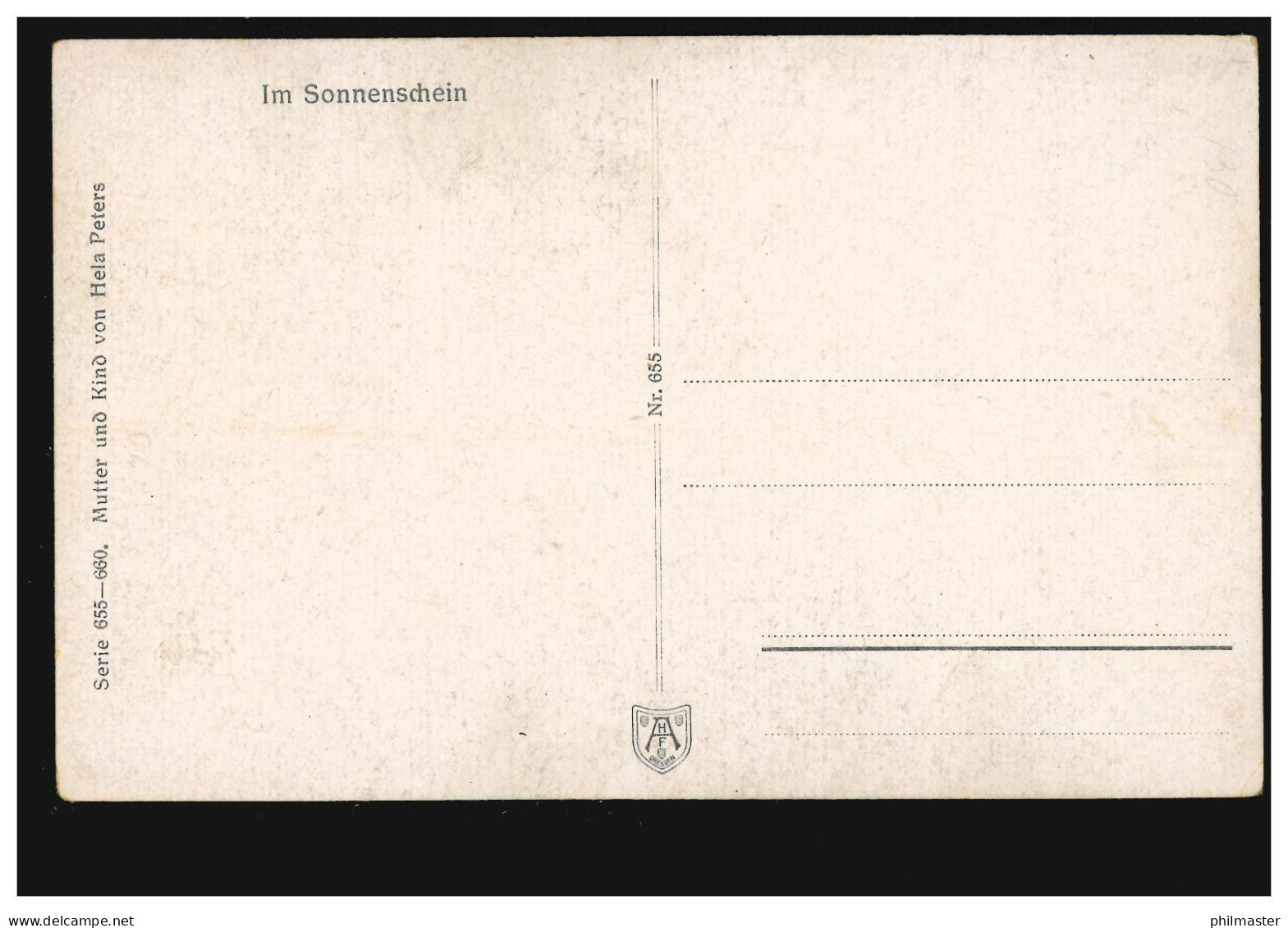 Künstler-AK Hela Peters: Mutter Mit Kind - Im Sonnenschein, Ungebraucht Um 1930 - Zonder Classificatie