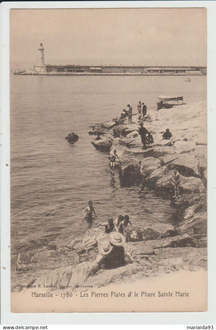 MARSEILLE - BOUCHES DU RHONE - LES PIERRES PLATES ET LE PHARE SAINTE MARIE - EDITION LACOUR - Joliette, Port Area