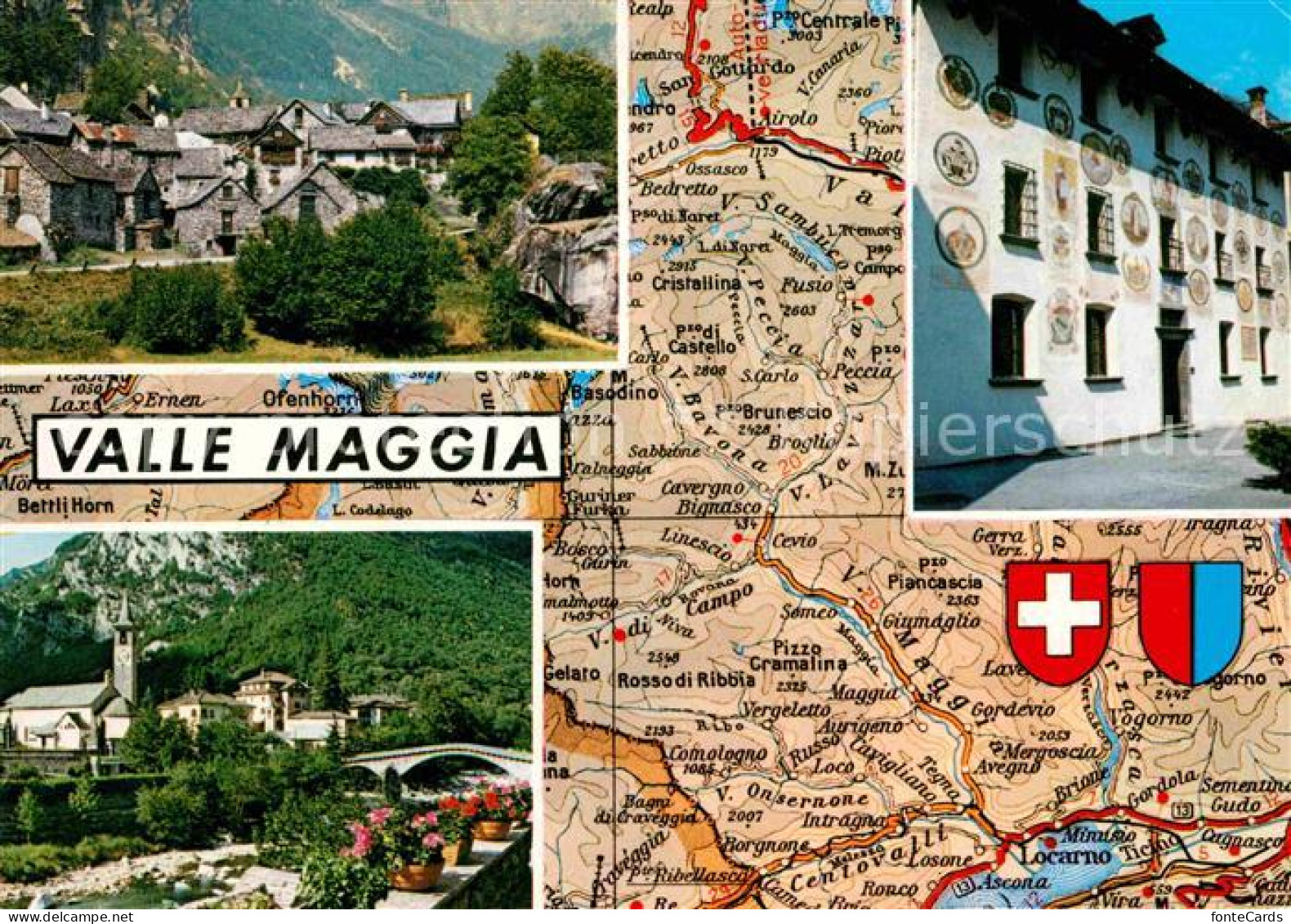 12685500 Valle Maggia Landkarte Kirche  Valle Maggia - Other & Unclassified