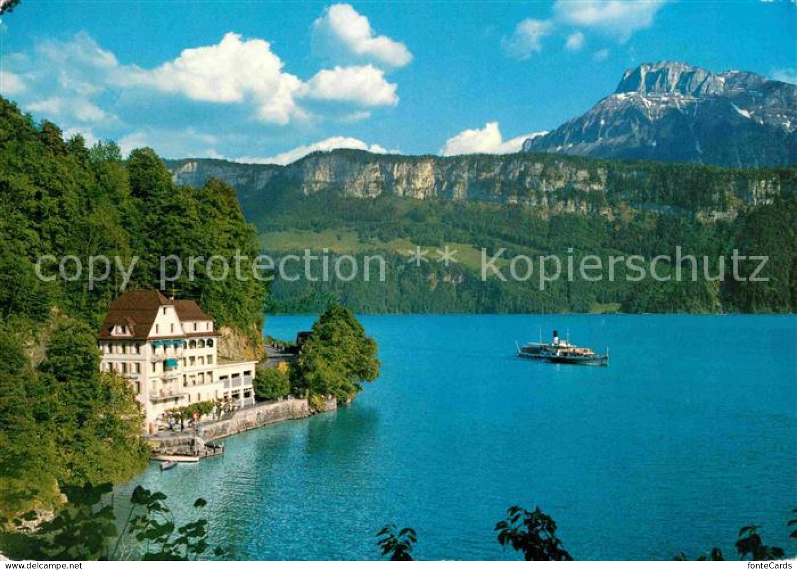 12684111 Gersau Vierwaldstaettersee Hotel Seehof Du Lac Mit Personenschiff Gersa - Otros & Sin Clasificación