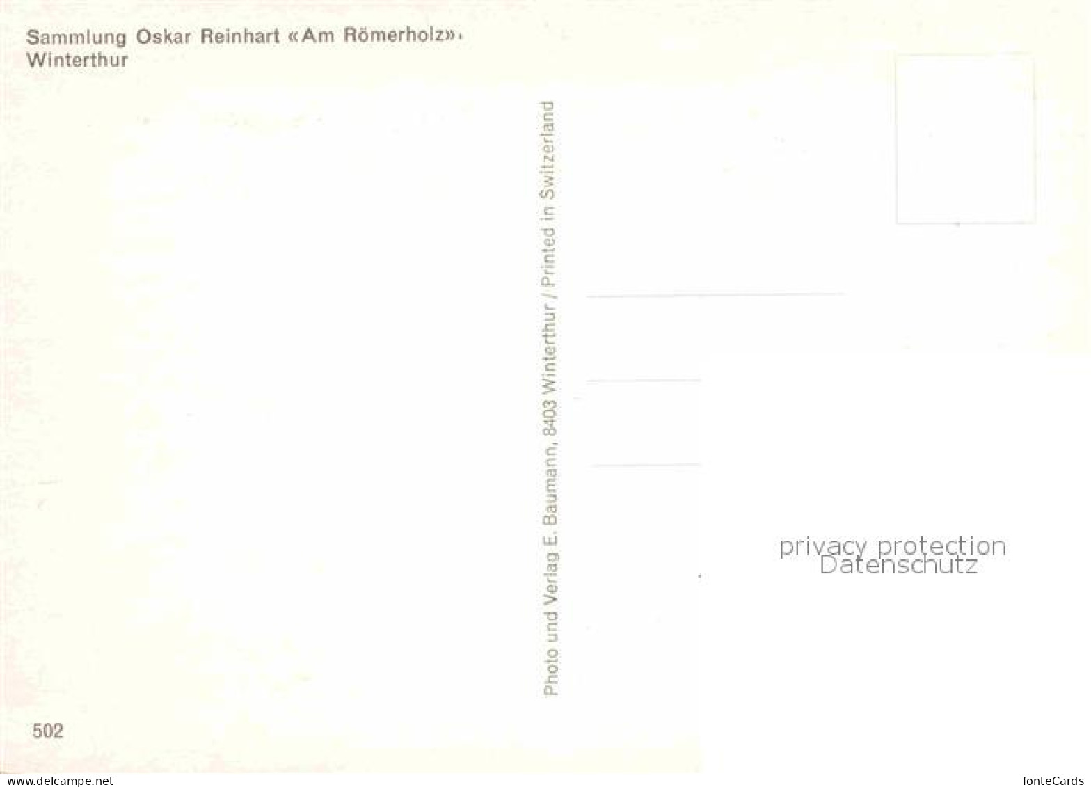 12683643 Winterthur ZH Sammlung Oskar Reinhart Am Roemerholz Winterthur ZH - Sonstige & Ohne Zuordnung