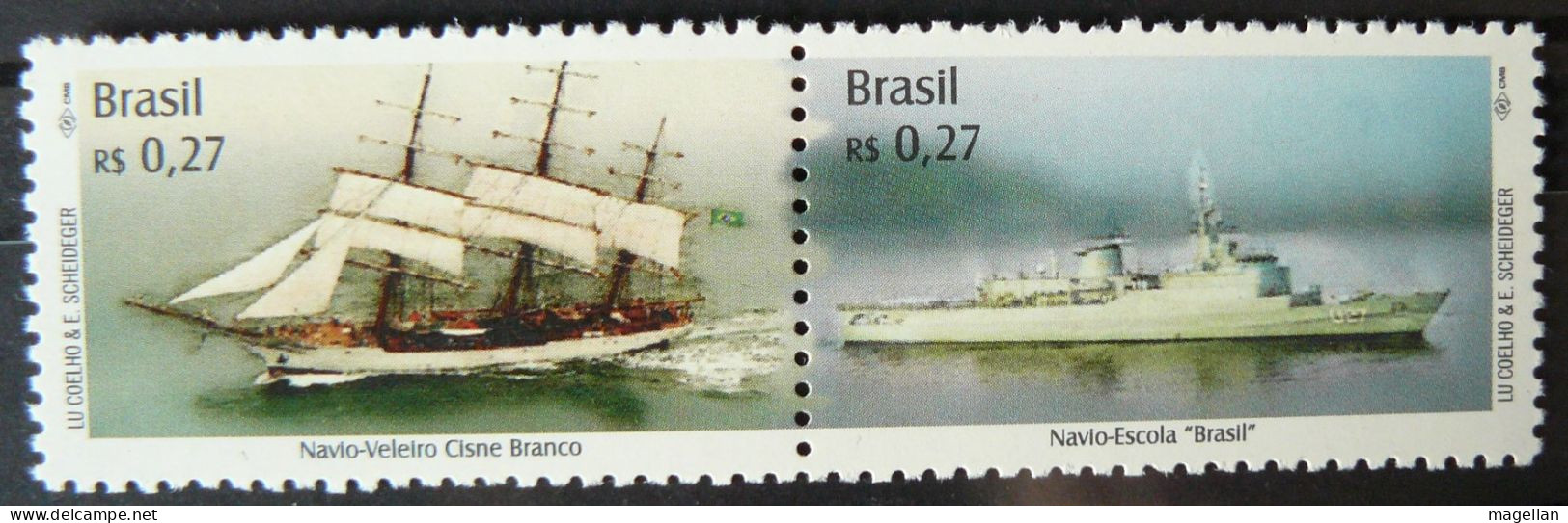 Brésil Yv. 530 - 853 - 1953 - 2063A - 2592/2593 Neufs ** (MNH) - Bateaux - Voiliers (voir Description) - Ships