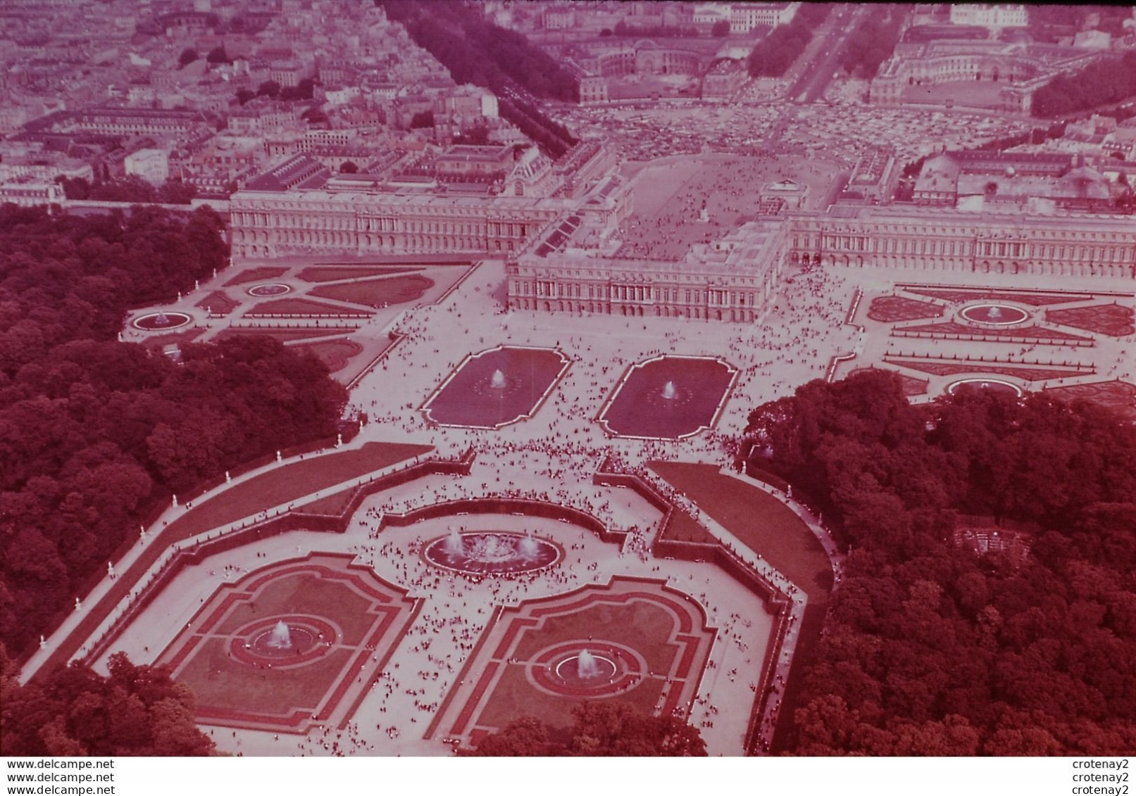 Photo Diapo Diapositive Slide La FRANCE Aérienne N°116 LE CHÂTEAU DE VERSAILLES VOIR ZOOM - Diapositives (slides)