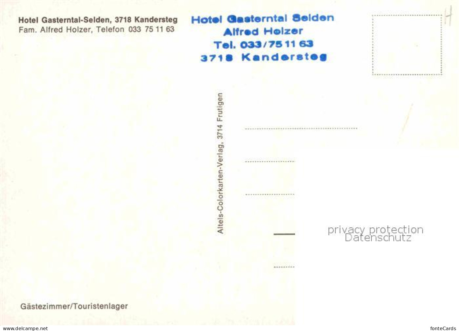 12683252 Selden Kandersteg BE Hotel Gasterntal  Kandersteg - Autres & Non Classés