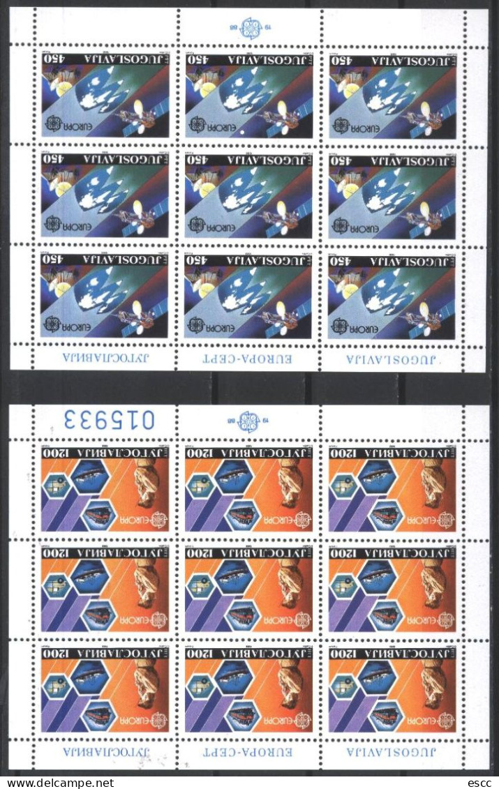 Mint  Stamps In Miniature Sheets Europa CEPT 1988  From Yugoslavia - 1988