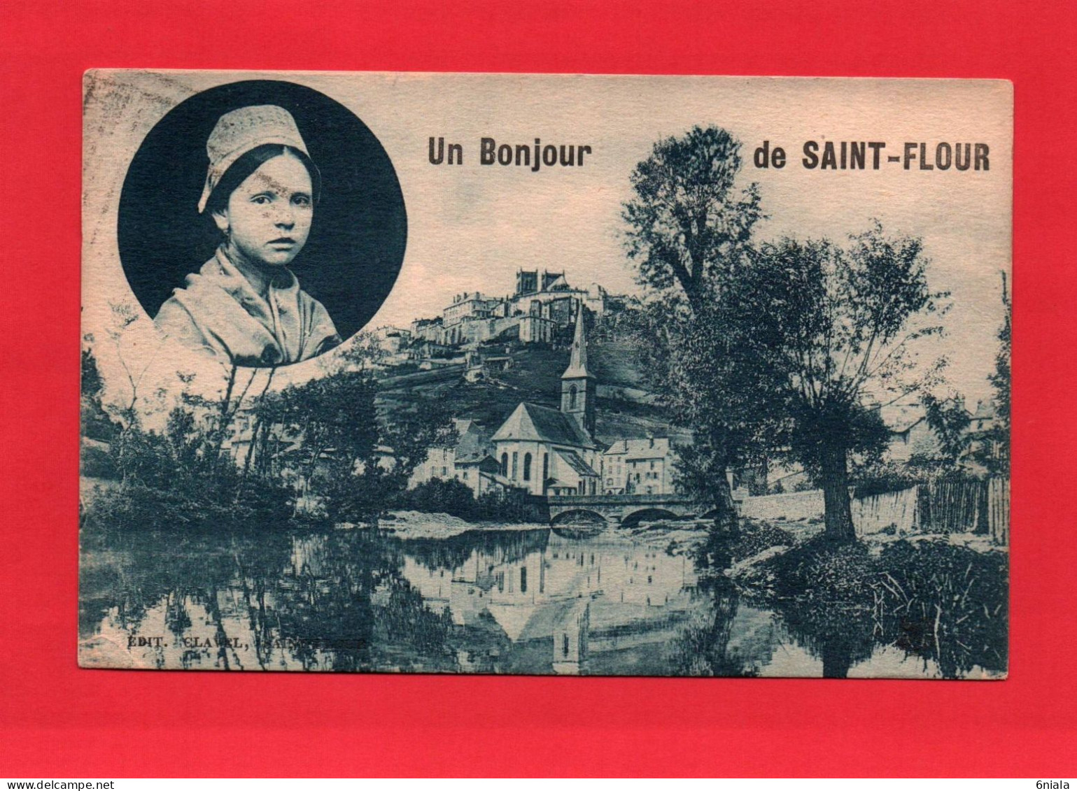 F 21556  Un Bonjour De SAINT FLOUR (Jeune Fille )   ( 1935 )   ( 2 Scans) ( 15) - Saint Flour