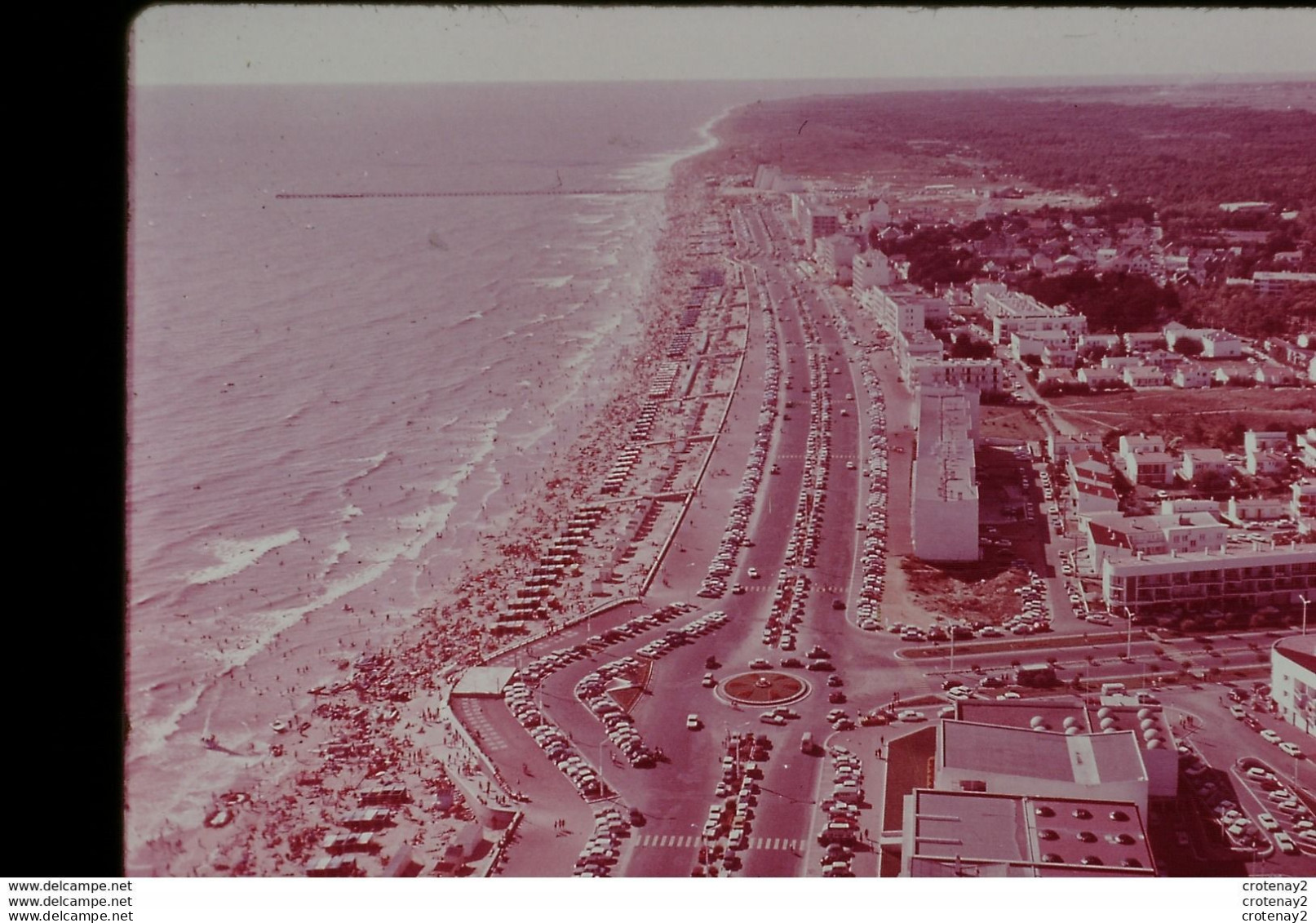 Photo Diapo Diapositive Slide La FRANCE Aérienne N°118 Une Plage De L'Atlantique SAINT JEAN DE MONTS VOIR ZOOM - Diapositivas