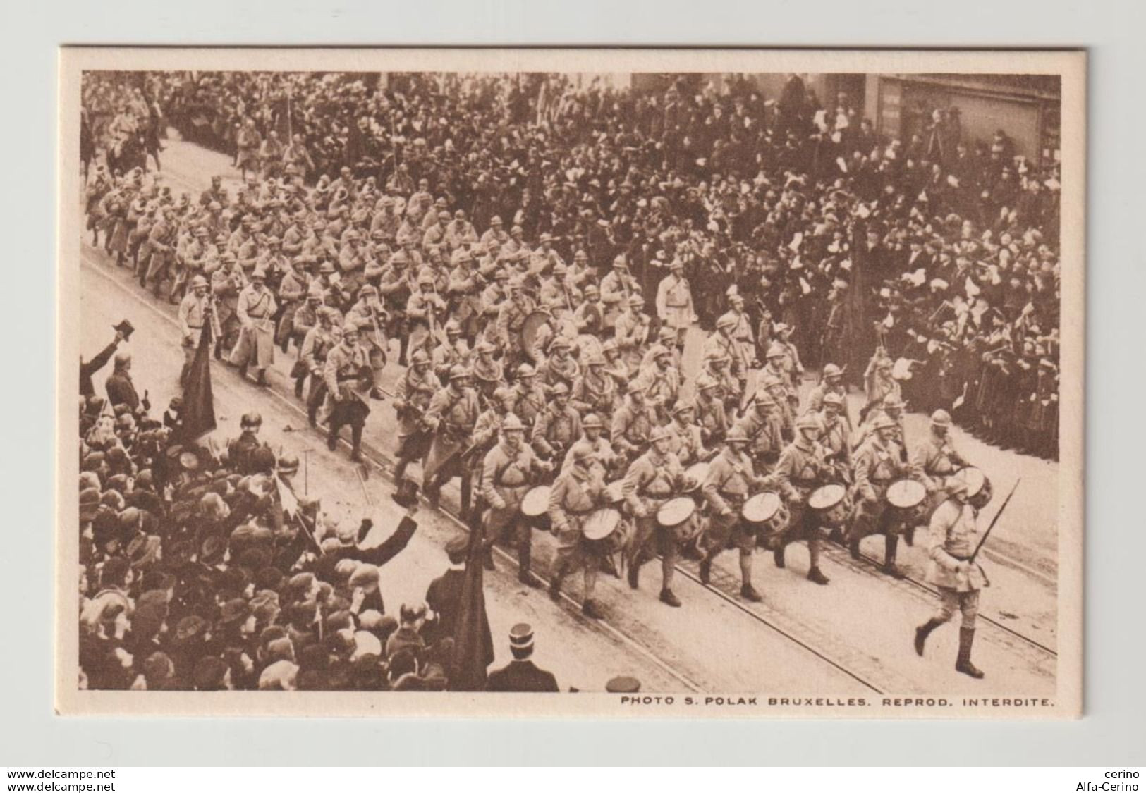 BRUXELLES:  LA  MUSIQUE  FRANCAISE  -  A  FRENCH  BAND  -  FRANSCHE  MUZIEK  -  PHOTO  -  FP - Weltkrieg 1914-18
