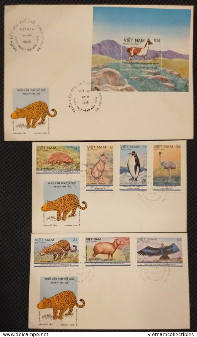 FDC Vietnam Viet Nam Covers 1985 : International Philatelic Exhibition In Argentina / Ealge / Bird / Penguin - Vietnam