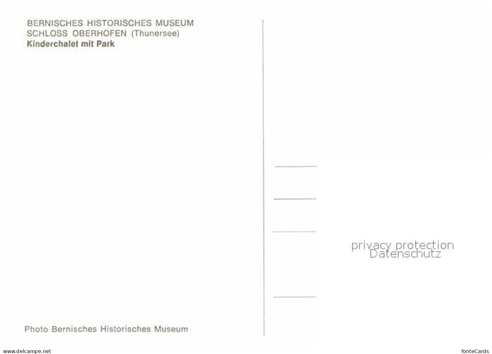 12681364 Oberhofen Thunersee Bernisches Historisches Museum Schloss Kinderchalet - Autres & Non Classés