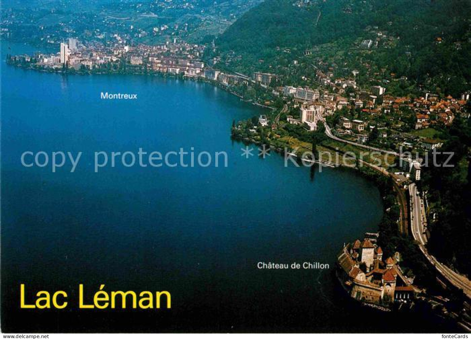 12680698 Lac Leman Genfersee Chateau De Chillon Montreux Fliegeraufnahme Genfers - Sonstige & Ohne Zuordnung