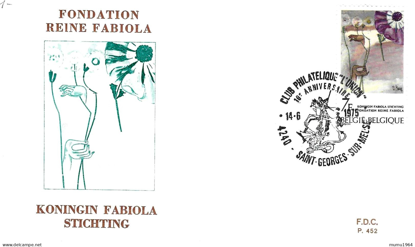 COB - FDC N° 452 - Timbre N° 1775 - 1971-1980