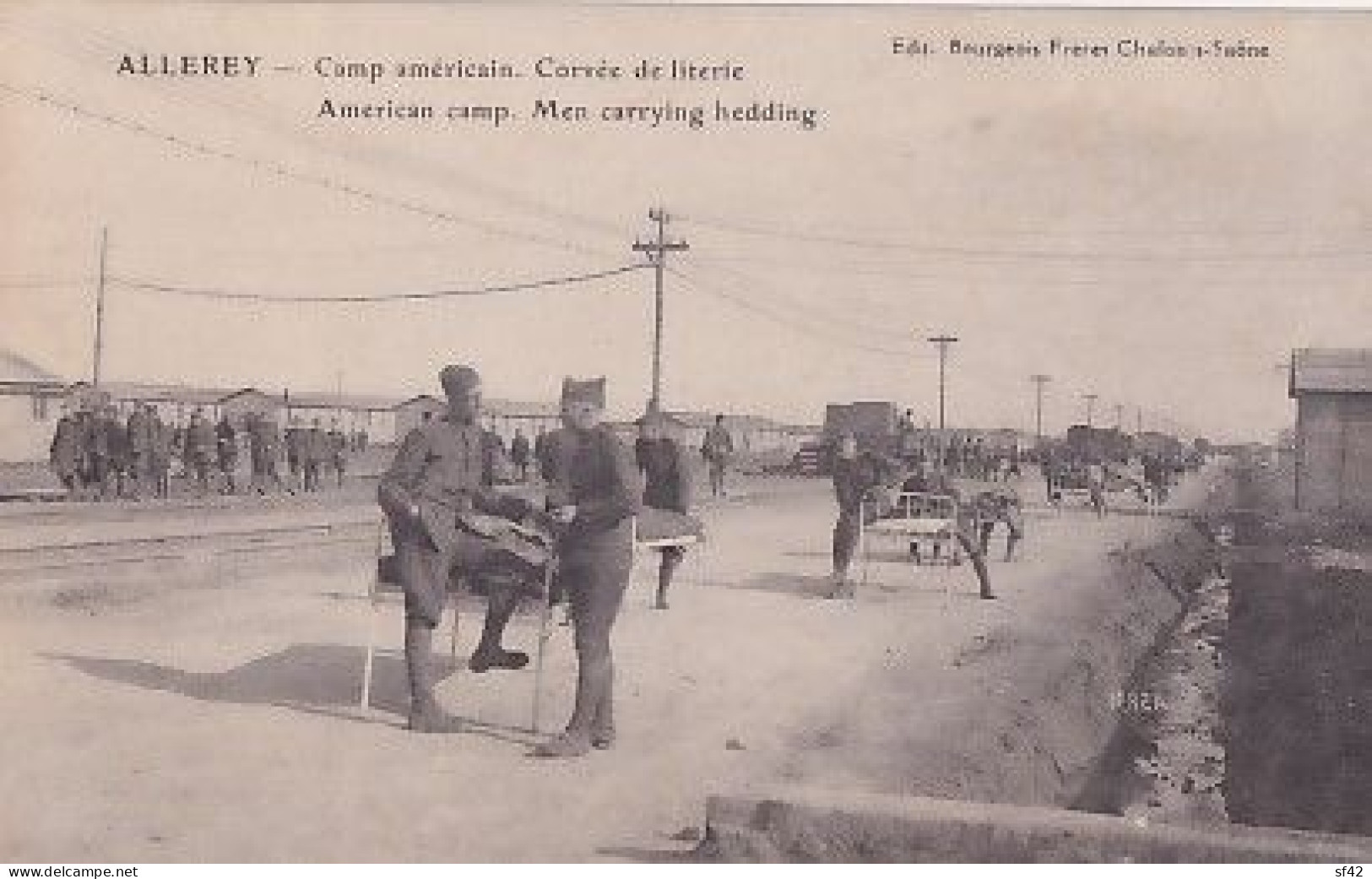 ALLEREY                   CAMP AMERICAIN            Corvée De Literie - War 1914-18