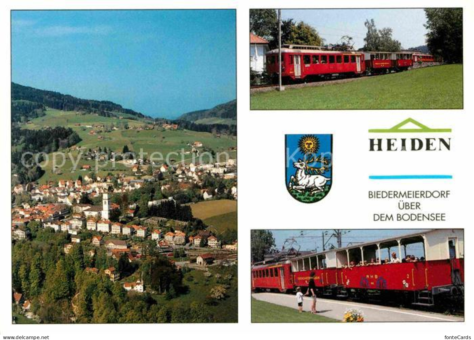 12678458 Heiden AR Fliegeraufnahme Nostalgiezug Rorschach-Heiden-Bahn Heiden - Altri & Non Classificati