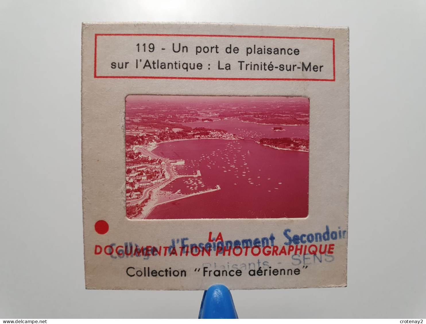 Photo Diapo Diapositive Slide La FRANCE Aérienne N°119 Un PORT DE PLAISANCE Sur L'Atlantique LA TRINITE SUR MER VOIRZOOM - Diapositive