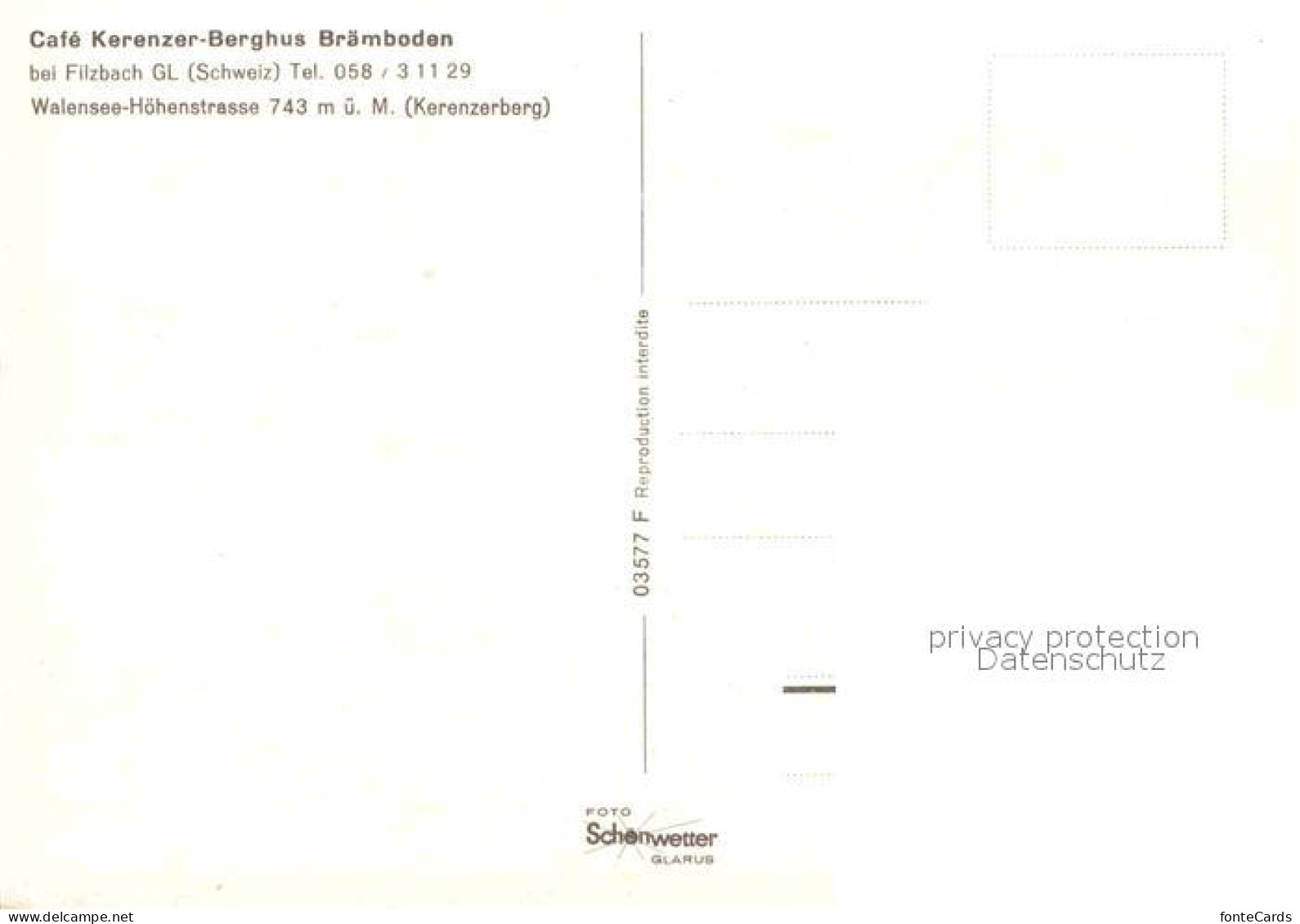 12678412 Filzbach Cafe Kerenzer Berghus Braemboden Filzbach - Other & Unclassified