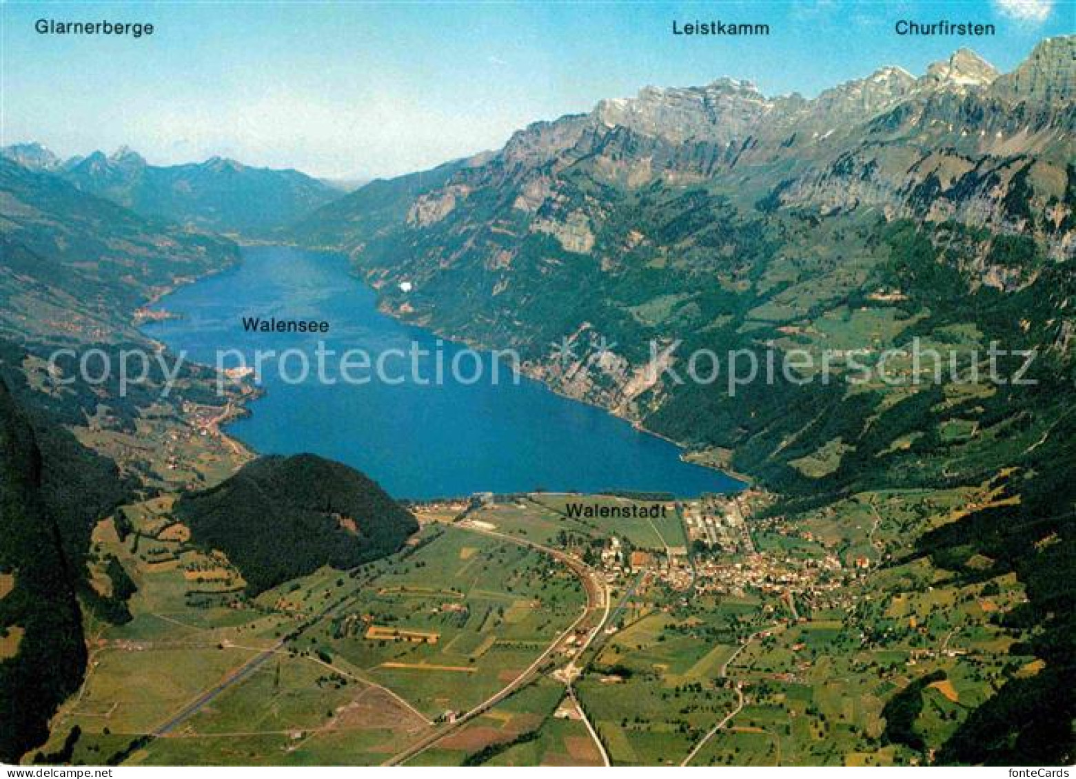 12678394 Walensee Fliegeraufnahme Mit Kerenzerberg Ud Walenstadtberg Walenstadt - Other & Unclassified