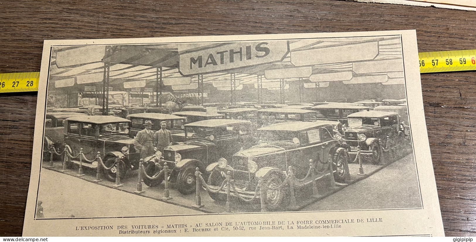 1930 GHI16 STANDS DE LA MAISON D'ACCESSOIRES D'AUTOMOBILES H. GELLEY VOITURES MATHIS Lille - Verzamelingen