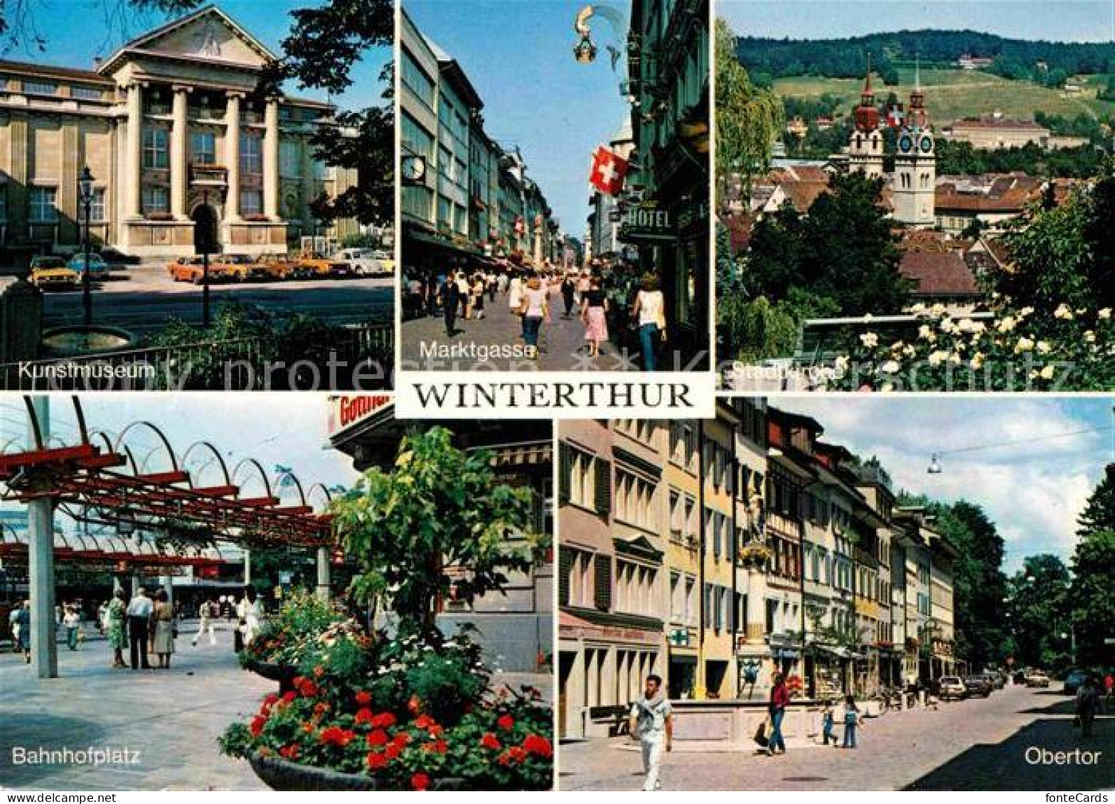 12678343 Winterthur ZH Bahnhofplatz Obertor Kunstmuseum Marktgasse Winterthur - Sonstige & Ohne Zuordnung