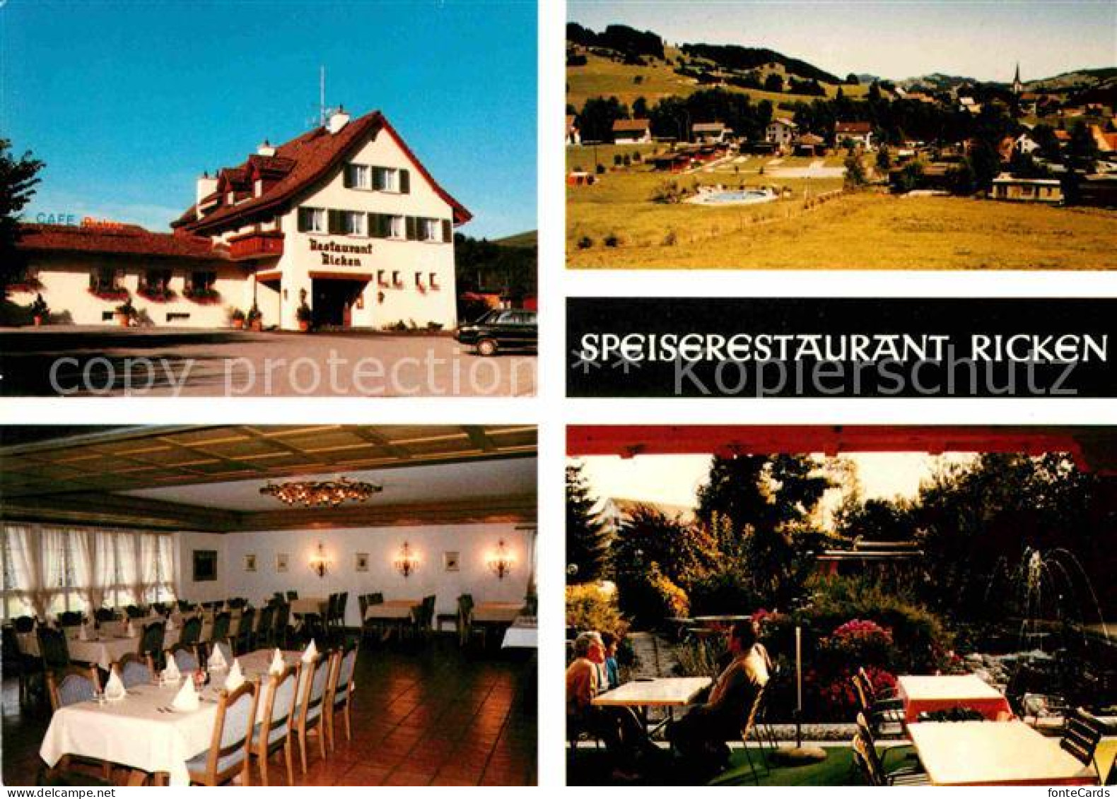 12678171 Ricken Toggenburg Speiserestaurant Ricken Speisesaal Terrasse Ortsblick - Other & Unclassified