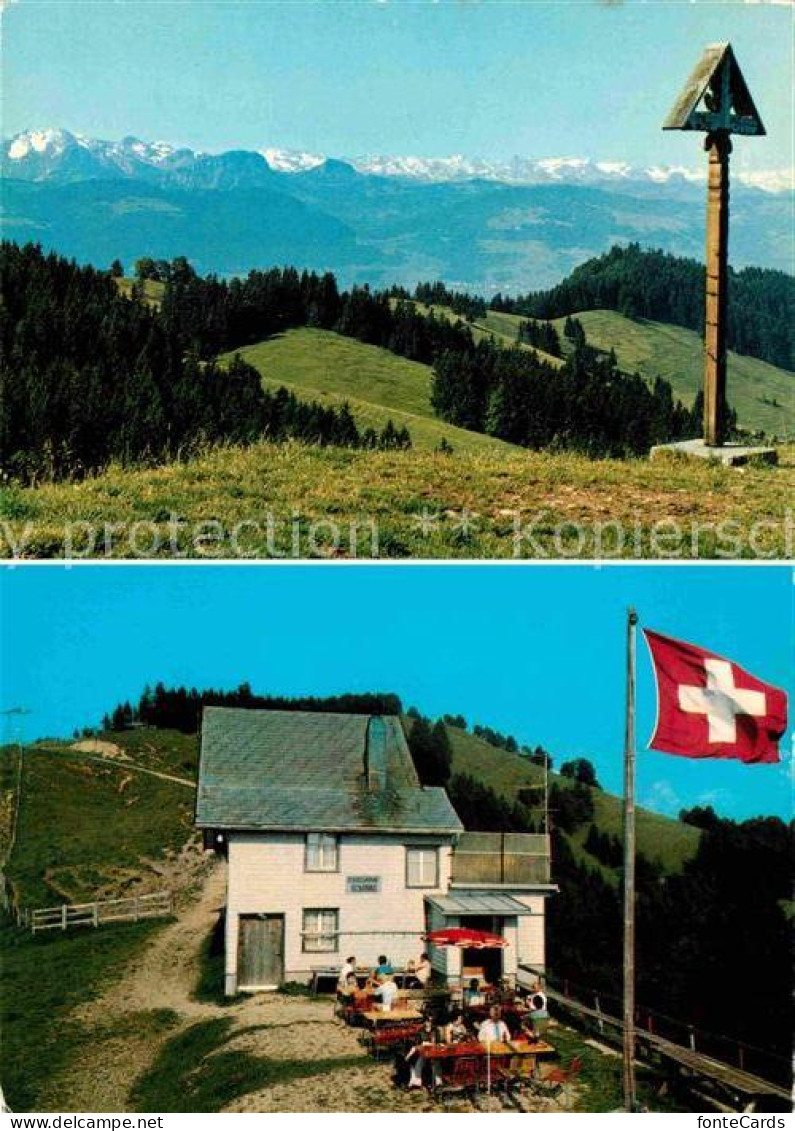 12678163 Walde See-Gaster Panorama Wegekreuz Bergrestaurant Alp Atzmaennig  - Other & Unclassified