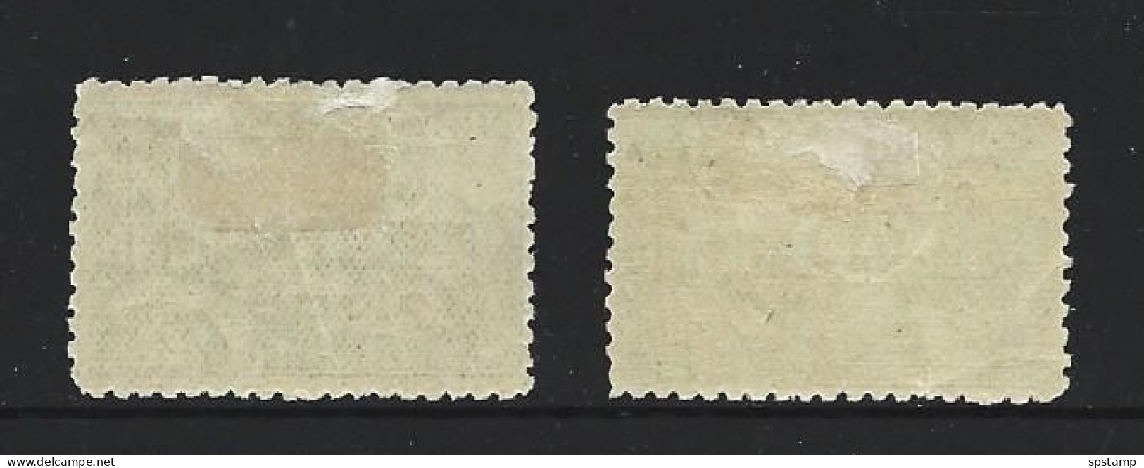 Penrhyn Island 1902 2 & 1/2d Overprint On NZ Lake 2 Singles Showing Both Spacings FM - Penrhyn