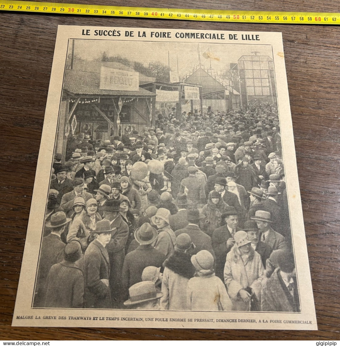 1930 GHI16 SUCCES DE LA FOIRE COMMERCIALE DE LILLE MALGRE LA GREVE DES TRAMWAYS - Verzamelingen