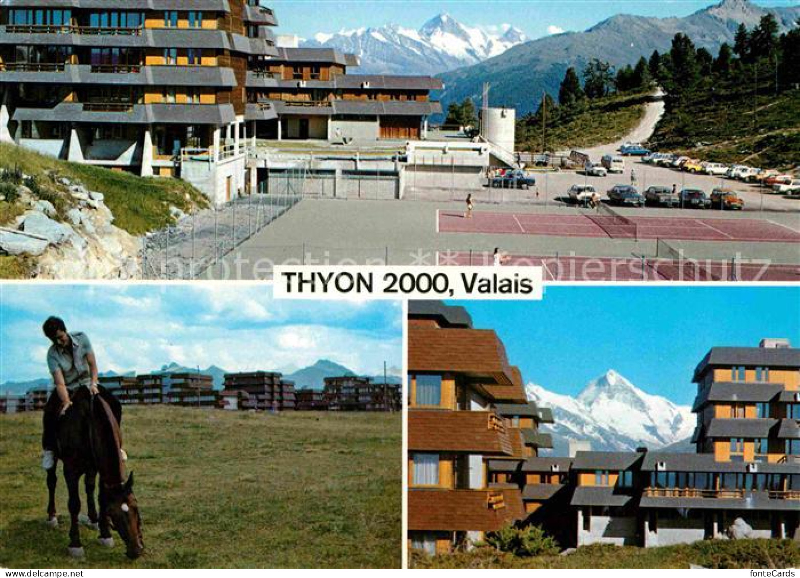 12677522 Thyon Centre De Sport Et De Repos Sportzentrum Tennis Reiten Alpen Thyo - Andere & Zonder Classificatie