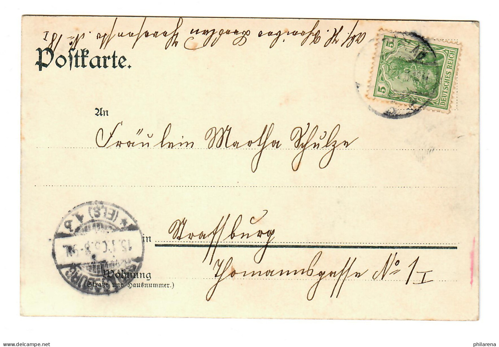 Ansichtskarte 1906 Agnetendorf/Schlesien, Riesengebirge Nach Strasbourg - Lettres & Documents