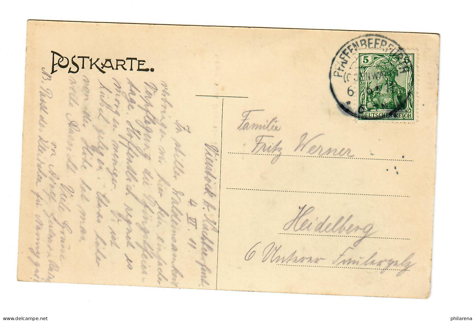 Gruss Vom Burgviertel, Morsberg, Pfaffenbererfürth, 1911 - Storia Postale