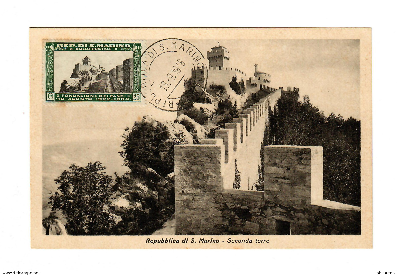 Maximumkarte San Marino, Seconda Torre 1948 - Other & Unclassified