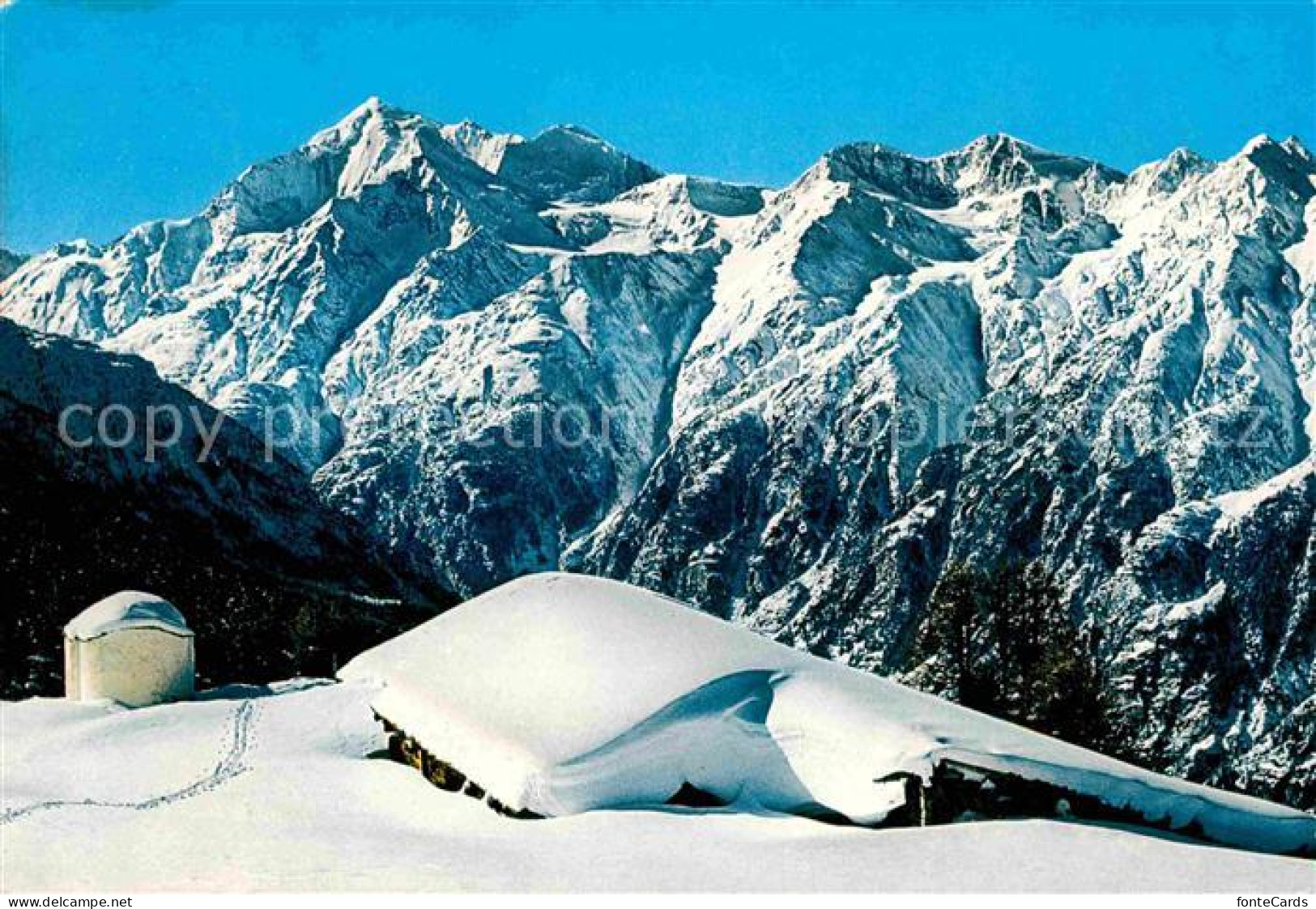 12677323 Graechen VS Hannigalp Mit Weisshorn Brunegghorn Bishorn Graechen - Andere & Zonder Classificatie