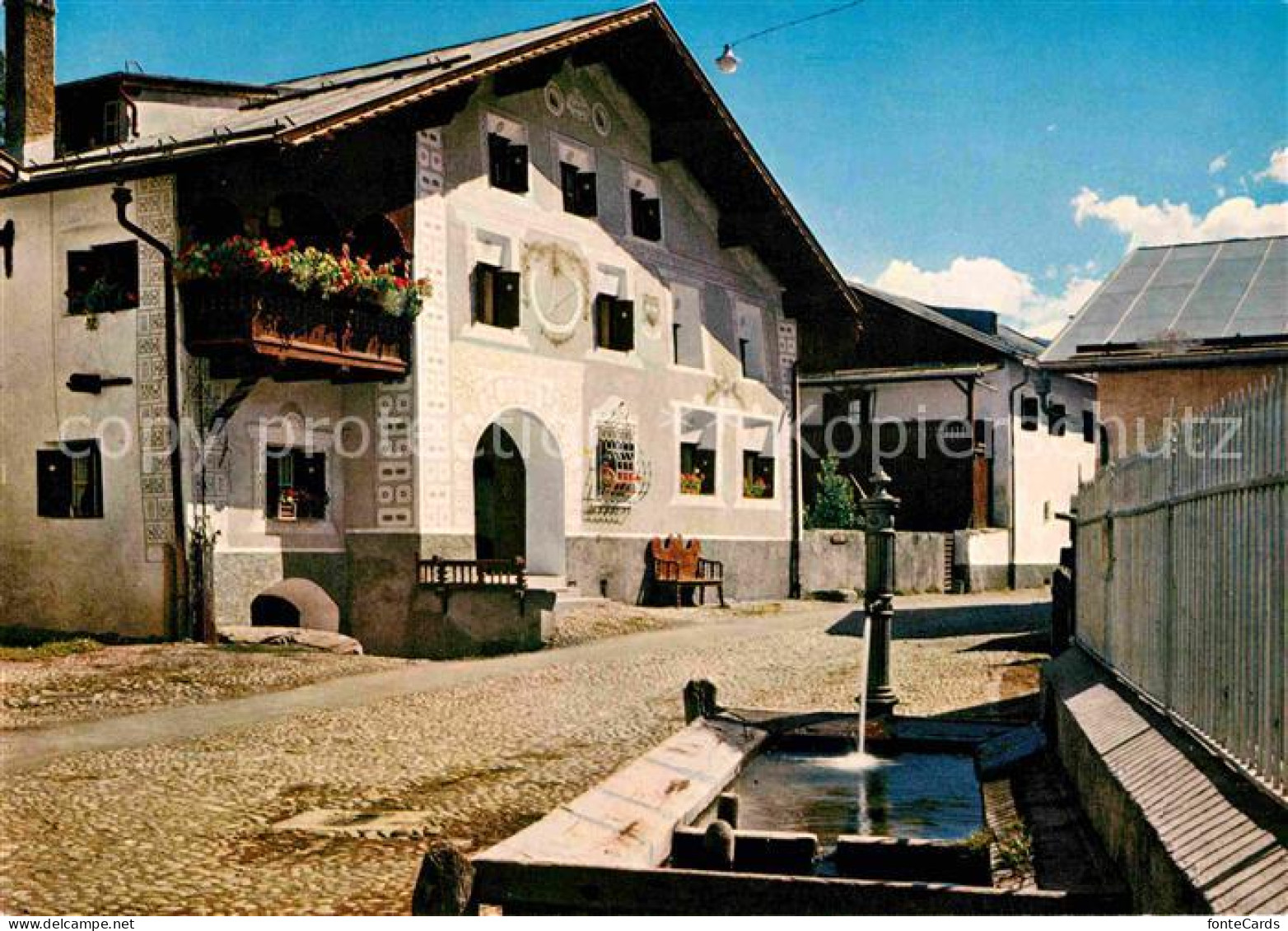 12677080 Scuol Tarasp Vulpera Engadiner Haus In Scuol Dorfbrunnen Scuol - Altri & Non Classificati