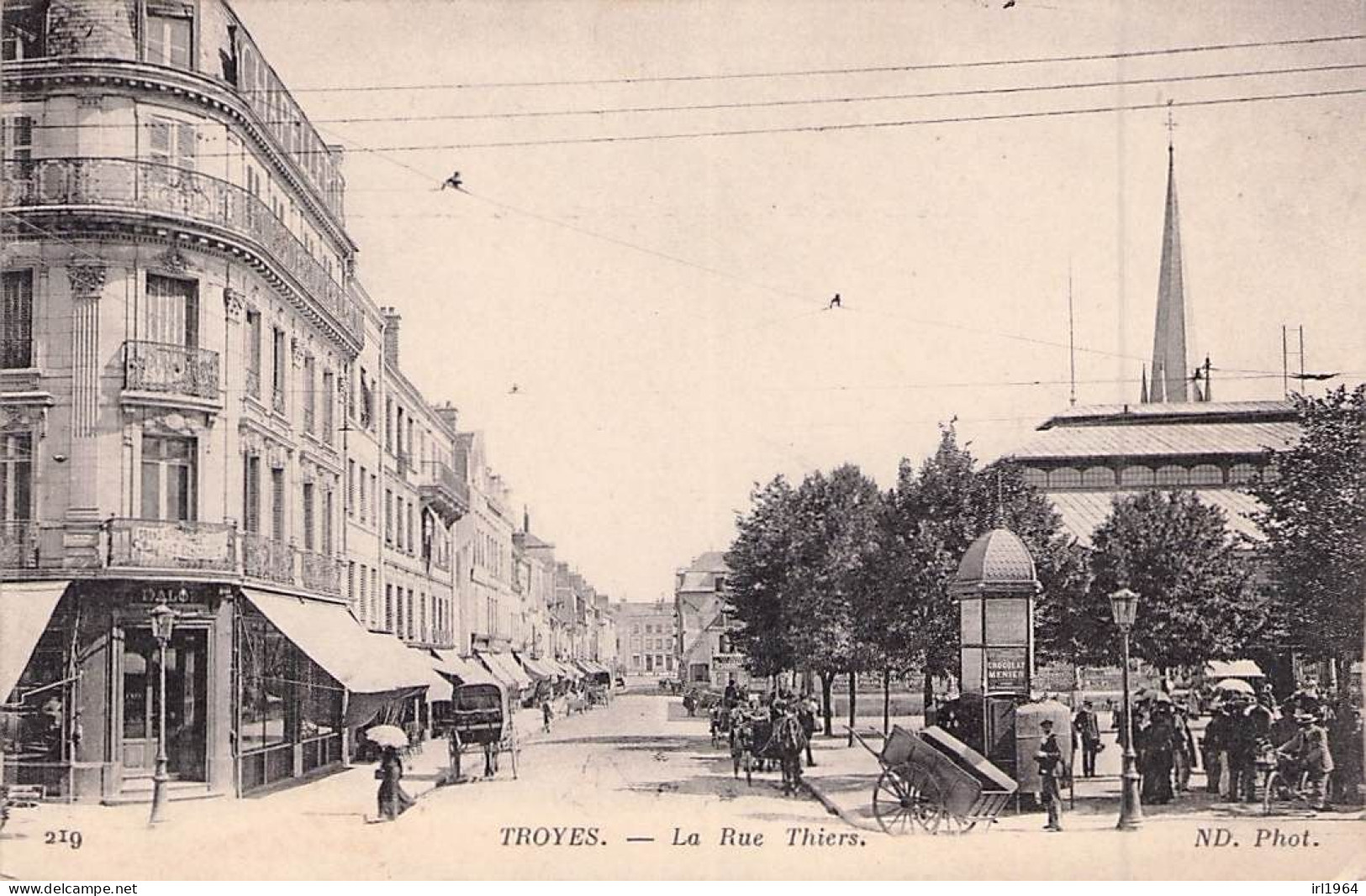 TROYES LA RUE THIERS 1918 - Troyes