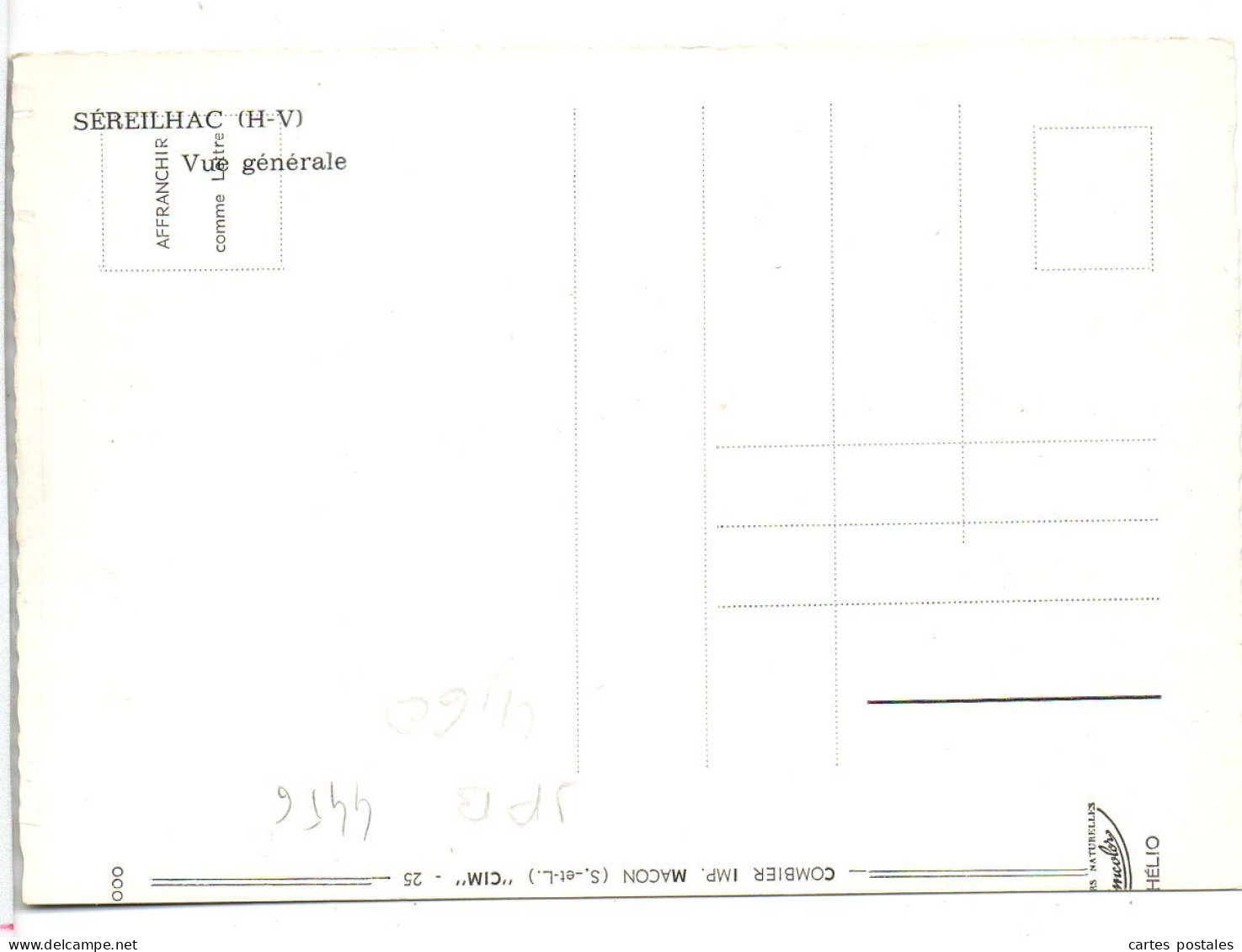 SEREILHAC Vue Générale - Andere & Zonder Classificatie