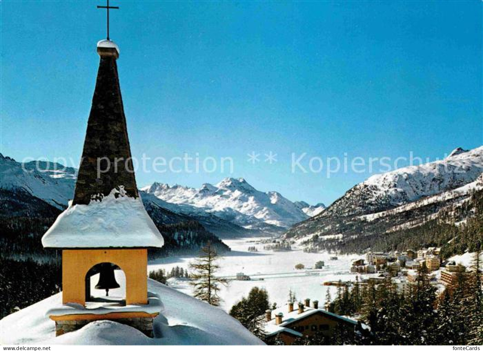 12675968 St Moritz GR Kirchturm Regina Pacis Oberengadin St Moritz - Autres & Non Classés