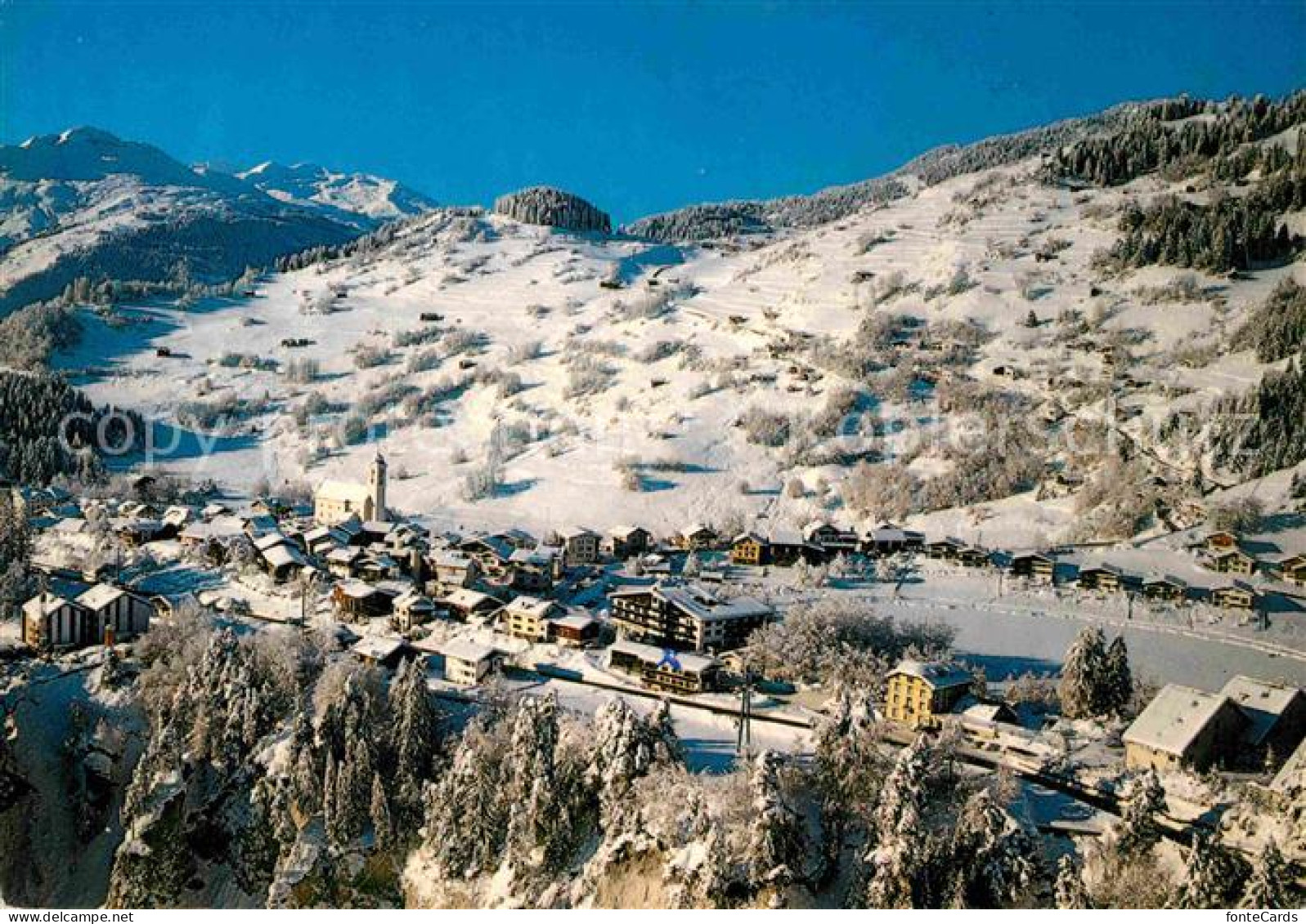 12675938 Laaxer Stoeckli Fliegeraufnahme Gegen Falera Laaxer Stoeckli - Autres & Non Classés