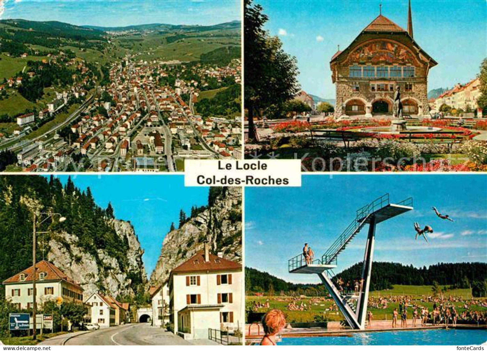 12675708 Le Locle Vue Generale Col Des Roches Hotel De Ville La Piscine Le Locle - Otros & Sin Clasificación