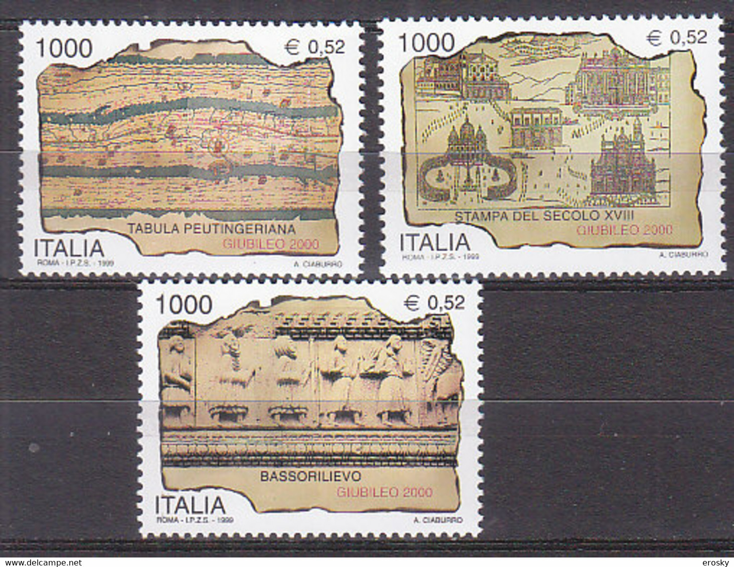 Y1388 - ITALIA Ss N°2439/41 - ITALIE Yv N°2393/95 ** ANNEE SAINTE - 1991-00:  Nuovi