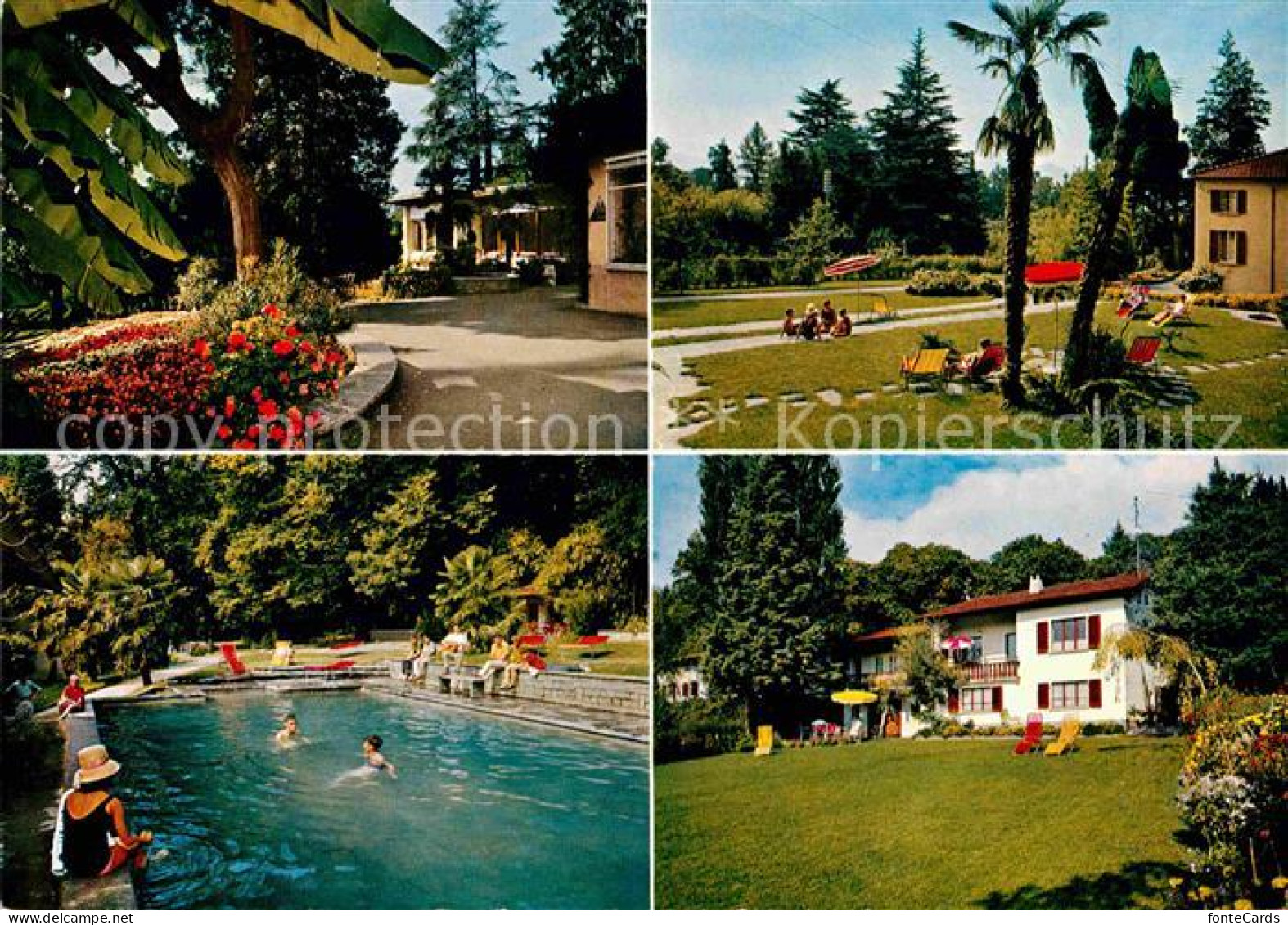 12675690 Lugano TI Jugendferienheim Lugano Crocifisso Schwimmbad Park Lugano - Autres & Non Classés