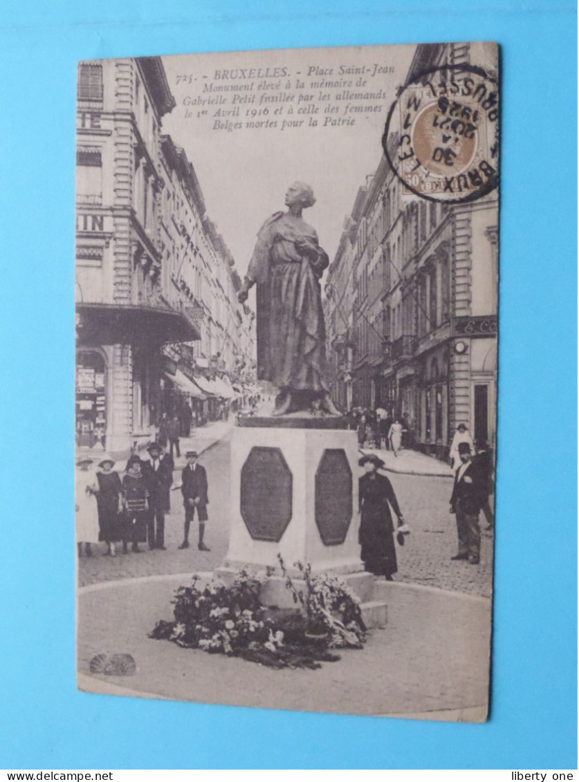 Place Saint JEAN / Monument Gabrielle PETIT > Bruxelles ( Edit.: Henri Georges ) Anno 1925 ( Zie / Voir Scans ) ! - Squares