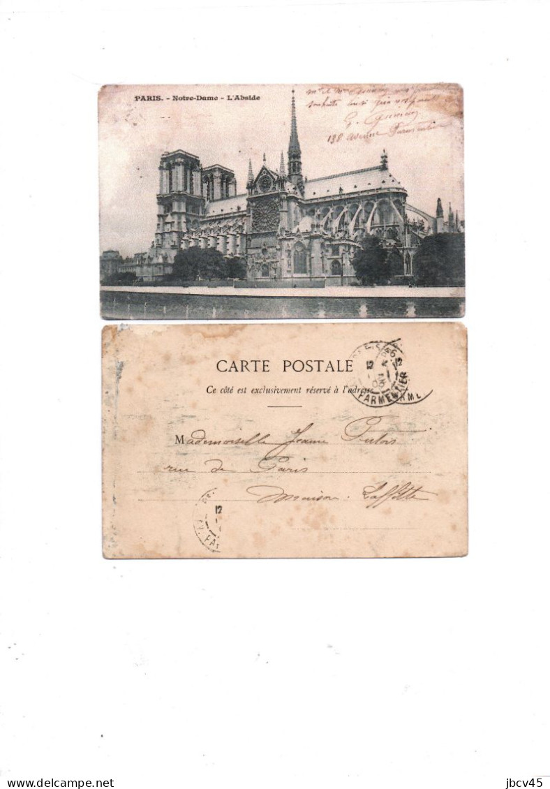 CPA  PARIS   N.D  L Abside 1903 - Notre Dame Von Paris