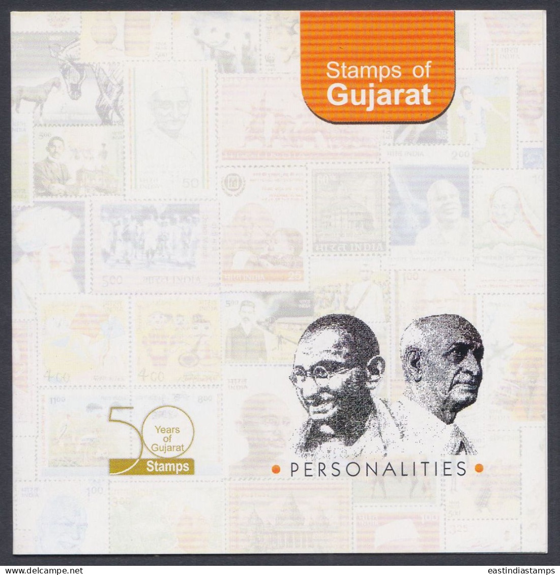 Inde India 2009 Mint Stamp Booklet Stamps Of Gujarat, Mahatma Gandhi, Sardar Vallabbhai Patel, Indian Independence - Sonstige & Ohne Zuordnung