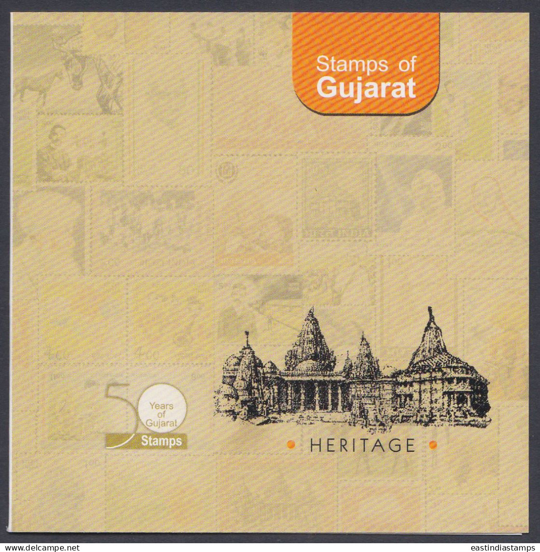 Inde India 2009 Mint Stamp Booklet Stamps Of Gujarat, Heritage, Temple, Religion, Architecture, Hinduism, Hindu, Temples - Other & Unclassified