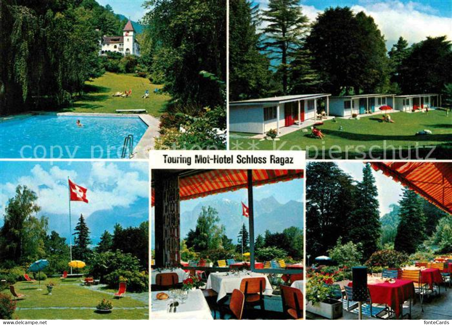 12674961 Hinterrhein Mot Hotel Schloss Ragaz Swimmingpool Park Terrasse Hinterrh - Altri & Non Classificati