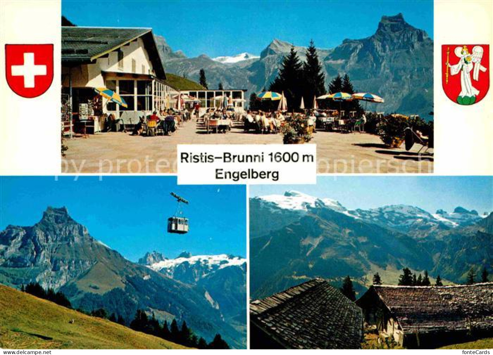 12674734 Engelberg OW Ristis Brunni Seilbahn Panorama Engelberg - Autres & Non Classés