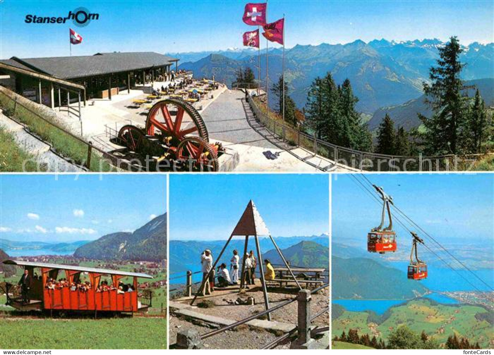 12674700 Stanserhorn Mit Oldtimer Standseilbahn Luftselbahn Aussichtsplattform S - Otros & Sin Clasificación